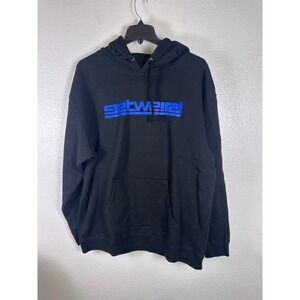 Get Weird Anime Graphic Hoodie Mens Black Blue Streetwear Pullover Sweatshirt